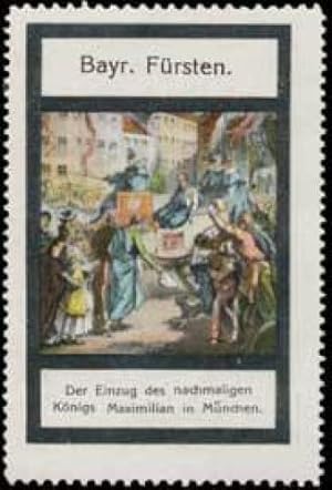 Bild des Verkufers fr Reklamemarke Knig Maximilian zum Verkauf von Veikkos