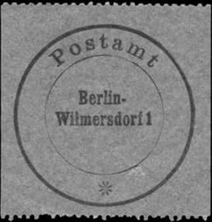 Bild des Verkufers fr Siegelmarke Postamt Berlin Wilmersdorf 1 zum Verkauf von Veikkos