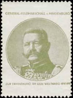 Bild des Verkufers fr Reklamemarke Paul von Hindenburg zum Verkauf von Veikkos