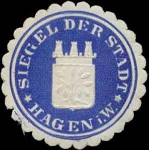 Bild des Verkufers fr Siegelmarke Siegel der Stadt Hagen i. W. zum Verkauf von Veikkos