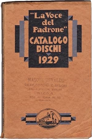 La Voce del Padrone. Catalogo generale dischi, 1 aprile 1929