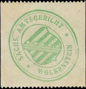 Bild des Verkufers fr Siegelmarke Schs. Amtsgericht Wolkenstein zum Verkauf von Veikkos
