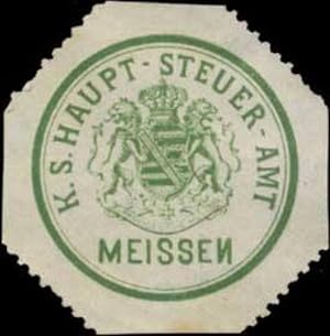 Bild des Verkufers fr Siegelmarke K.S. Haupt-Steuer-Amt Meissen zum Verkauf von Veikkos