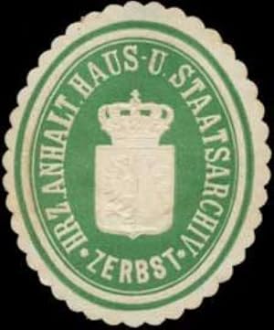 Seller image for Siegelmarke H. Anhalt. Haus- und Staatsarchiv Zerbst for sale by Veikkos