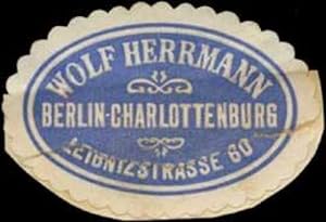 Bild des Verkufers fr Reklamemarke Wolf Herrmann zum Verkauf von Veikkos