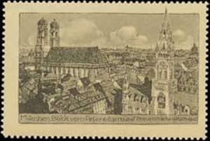 Bild des Verkufers fr Reklamemarke Blick vom Petersturm zum Verkauf von Veikkos
