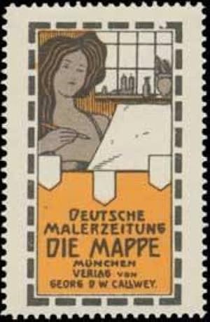 Seller image for Reklamemarke Deutsche Malerzeitung for sale by Veikkos