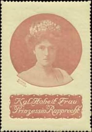Bild des Verkufers fr Reklamemarke K.H. Frau Prinzessin Rupprecht von Bayern zum Verkauf von Veikkos