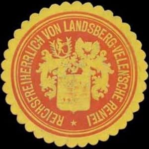 Bild des Verkufers fr Siegelmarke Reichsfreiherrlich von Landsberg-Velensche Rentei zum Verkauf von Veikkos
