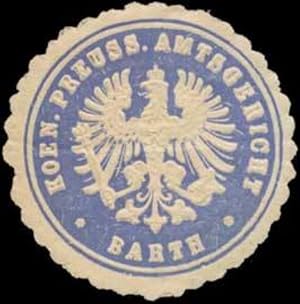 Seller image for Siegelmarke K.Pr. Amtsgericht Barth for sale by Veikkos