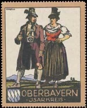 Bild des Verkäufers für Reklamemarke Alte bayerische Volkstrachten zum Verkauf von Veikkos