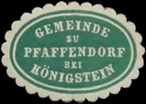 Seller image for Siegelmarke Gemeinde zu Pfaffendorf bei Knigstein for sale by Veikkos