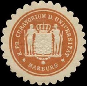 Imagen del vendedor de Siegelmarke K.Pr. Curatorium der Universitt Marburg a la venta por Veikkos