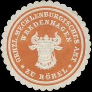 Bild des Verkufers fr Siegelmarke Gr. Mecklenburgisches Amt Wredenhagen zu Rbel zum Verkauf von Veikkos
