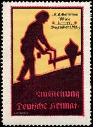 Seller image for Reklamemarke Kaiserlich Knigliche Gartenbau Ausstellung Deutsche Heimat for sale by Veikkos