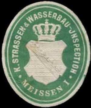 Bild des Verkufers fr Siegelmarke K. Strassen & Wasserbau-Inspection I Meissen zum Verkauf von Veikkos