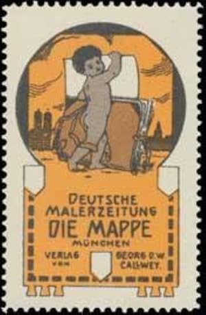 Seller image for Reklamemarke Deutsche Malerzeitung for sale by Veikkos