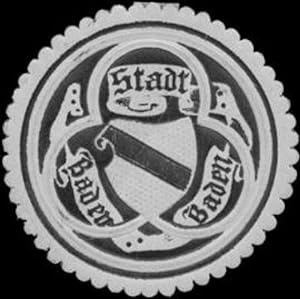Bild des Verkufers fr Siegelmarke Stadt Baden-Baden zum Verkauf von Veikkos