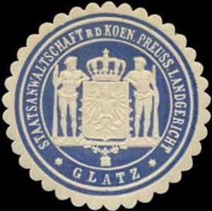 Bild des Verkufers fr Siegelmarke Staatsanwaltschaft bei dem K.Pr. Landgericht Glatz zum Verkauf von Veikkos
