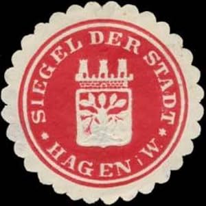 Bild des Verkufers fr Siegelmarke Siegel der Stadt Hagen i.W. zum Verkauf von Veikkos
