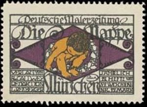 Seller image for Reklamemarke Deutsche Malerzeitung for sale by Veikkos