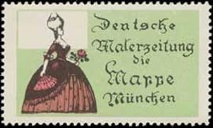 Imagen del vendedor de Reklamemarke Deutsche Malerzeitung a la venta por Veikkos