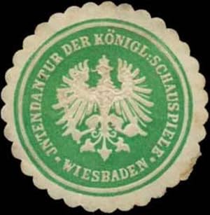 Bild des Verkufers fr Siegelmarke Intendantur der Knigl. Schauspiele Wiesbaden zum Verkauf von Veikkos