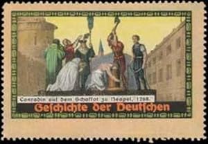Bild des Verkufers fr Reklamemarke Geschichte der Deutschen 1268 zum Verkauf von Veikkos