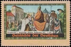 Bild des Verkufers fr Reklamemarke Geschichte der Deutschen 1155 zum Verkauf von Veikkos