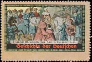 Bild des Verkufers fr Reklamemarke Geschichte der Deutschen 1473 zum Verkauf von Veikkos