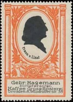 Bild des Verkufers fr Reklamemarke Franz von Liszt zum Verkauf von Veikkos