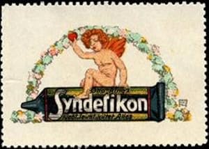 Bild des Verkufers fr Reklamemarke Otto Rings Syndetikon Klebstoff (Engel) zum Verkauf von Veikkos