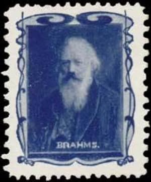 Bild des Verkufers fr Reklamemarke Johannes Brahms zum Verkauf von Veikkos