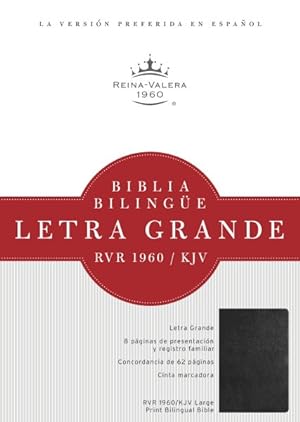 Imagen del vendedor de Biblia Bilingue Letra Grande : Reina-Valera 1960 / King James Version, Negro / Black -Language: spanish a la venta por GreatBookPrices