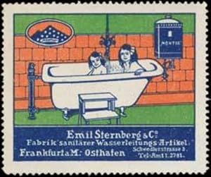 Imagen del vendedor de Reklamemarke Kinder baden in der Badewanne a la venta por Veikkos