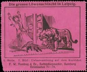 Seller image for Reklamemarke Lwenschlacht for sale by Veikkos