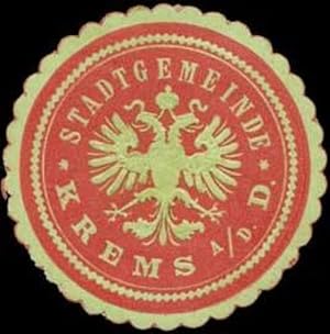 Bild des Verkufers fr Siegelmarke Stadtgemeinde Krems/Donau zum Verkauf von Veikkos