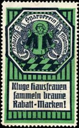 Seller image for Reklamemarke Kluge Hausfrauen sammeln braune Rabatt - Marken ! for sale by Veikkos