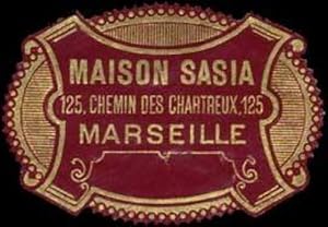 Bild des Verkufers fr Siegelmarke Maison Sasia Marseille zum Verkauf von Veikkos