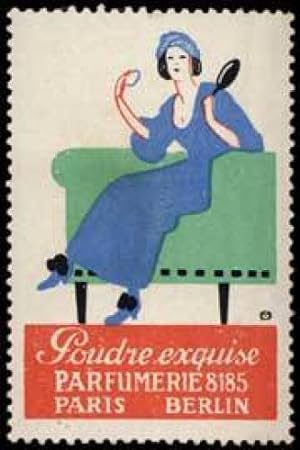 Bild des Verkufers fr Reklamemarke Poudre exquise zum Verkauf von Veikkos