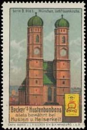 Bild des Verkufers fr Reklamemarke Liebfrauenkirche-Mnchen zum Verkauf von Veikkos