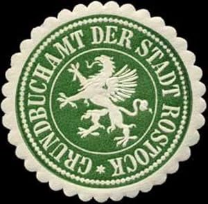 Bild des Verkufers fr Siegelmarke Grundbuchamt der Stadt Rostock zum Verkauf von Veikkos