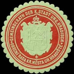 Bild des Verkufers fr Siegelmarke Gemeinderath der knigl. Stadt Ungarisch Hradisch zum Verkauf von Veikkos