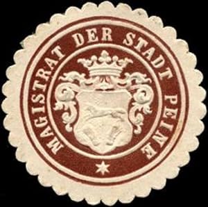 Bild des Verkufers fr Siegelmarke Magistrat der Stadt Peine zum Verkauf von Veikkos
