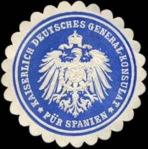 Imagen del vendedor de Siegelmarke Kaiserlich Deutsches General - Konsulat fr Spanien a la venta por Veikkos
