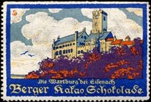 Bild des Verkufers fr Reklamemarke Die Wartburg bei Eisenach zum Verkauf von Veikkos