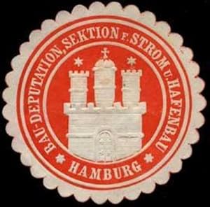 Imagen del vendedor de Siegelmarke Bau-Deputation-Sektion fr Strom und Hafenbau a la venta por Veikkos