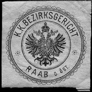 Seller image for Siegelmarke K.K. Bezirksgericht Raab for sale by Veikkos