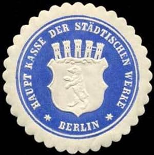 Bild des Verkufers fr Siegelmarke Haupt Kasse der Stdtischen Werke Berlin zum Verkauf von Veikkos