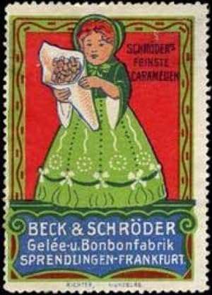 Seller image for Reklamemarke Schrders feinste Caramellen for sale by Veikkos